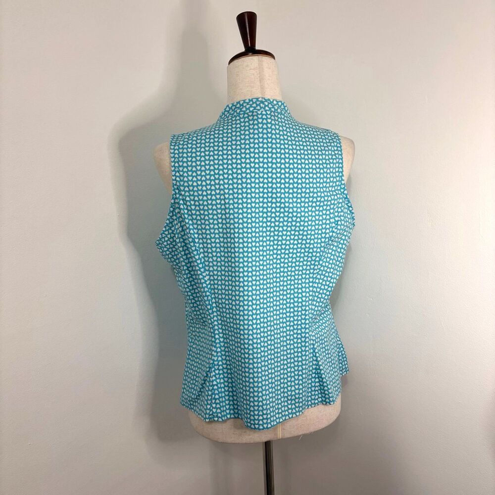 Mandie Bee House of Haute Ella Sleeveless Heart Pattern Blouse Sz 1X - Picture 3 of 5